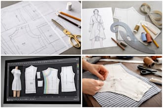 create professional clothing sewing patterns with grading in PDF and dxf formats