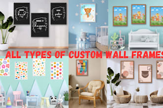 design custom decorative wall frames for home and nursery decor