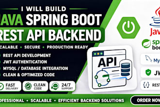 develop java spring boot backend and rest apis