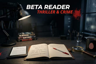beta read your thriller novel and give detailed feedback