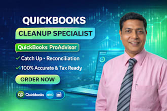 do quickbooks cleanup, reconciliation and bookkeeping