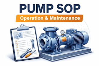 create a pump operation and maintenance sop