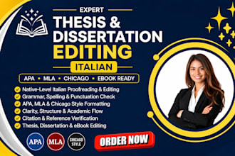 proofread and edit your italian thesis or dissertation in apa mla chicago ebook