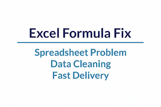 fix excel formula, spreadsheet or data problem