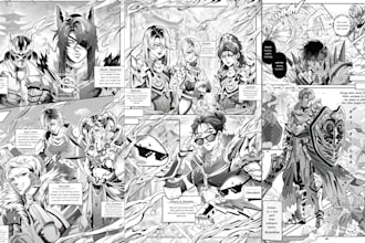 draw manga comic book, anime comic, manga art , comic illustration, manga page