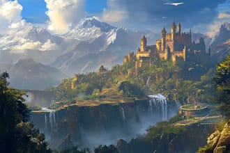 design stunning fantasy landscape