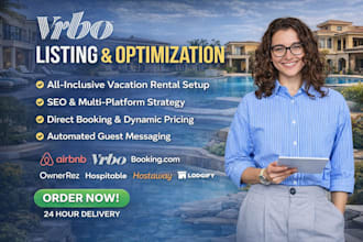 optimize vrbo and airbnb listing SEO, title, description to increase booking