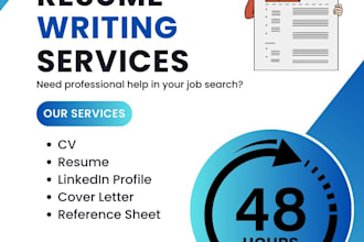 write your resume, CV and cover letter