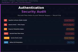 test login and authentication security of your web application