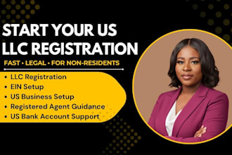 register US llc company with ein and US business bank account setup