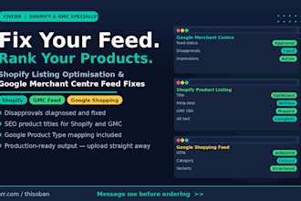 optimise your shopify listings and fix google merchant centre feed errors