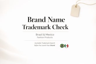 do brand name trademark check for fashion products in brazil and mexico