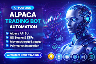 create alpaca algorithmic US stocks etfs moving average polymarket trading bot