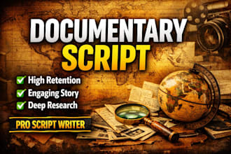 write engaging documentary script with deep research