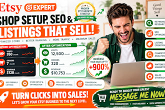 help you rank your etsy listings with SEO pinterest marketing sales optimization
