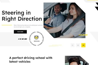 design a wordpress driving school website with booking system