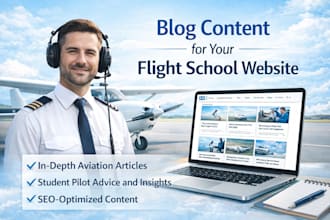 seo blog content for your flight school website