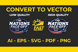 recreate vector logo, manual vector tracing into vector file