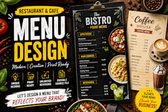 design restaurant and cafe menu
