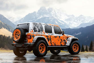 creative custom car wrap, van wrap, truck wrap,