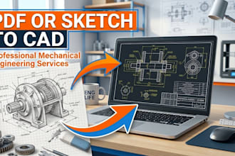 convert pdf, sketch or image to autocad drawing