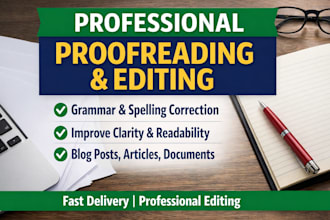 proofread and edit your english blog or article