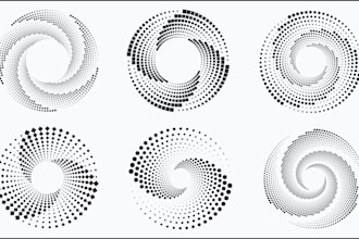 create halftone circle pattern design for background