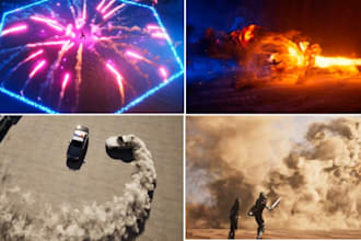 create stunning visual effects, particle simulation, cinematic vfx in houdini