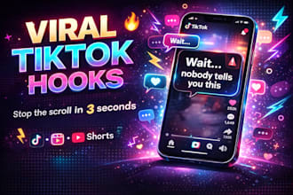write viral hooks for tiktok and reels