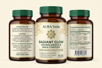 do product label for apothecary,supplement,vitamin,skin care,hemp and lab style