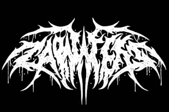 draw a hand drawn, gore infested metal logo for your band