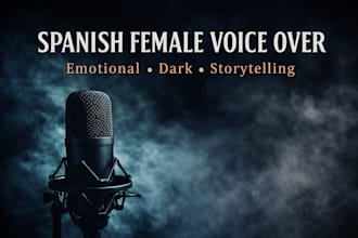 record a captivating spanish female voice over narration