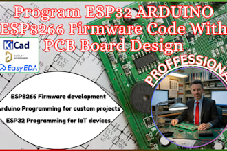 build esp32, arduino esp8266 firmware code with pcb design