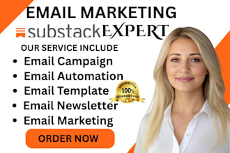 setup substack automation substack campaign newsletter landing page template