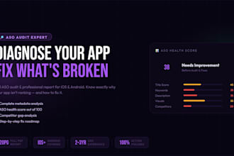 do a complete aso audit and report to rank your ios or android app higher