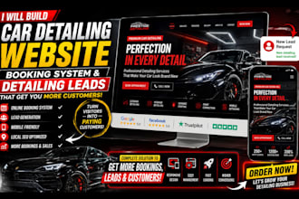 design car detailing website auto detailing website car wash to get more leads