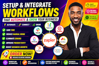 setup ghl slack twilio clickup monday hubspot zoho  workflow zapier integration