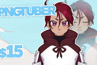 draw a halfbody avatar, pngtuber for videos and streaming