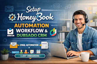 setup  honeybook automation, workflow and dubsado CRM