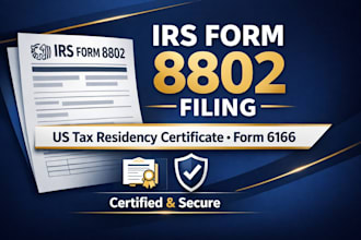 file irs form 8802 and obtain US tax residency certificate form 6166