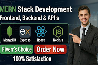 do mern stack development, apis, mvc, features, integrations, fix issues