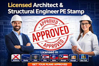 licensed architect and structural engineer pe stamp for georgia,new york,utah