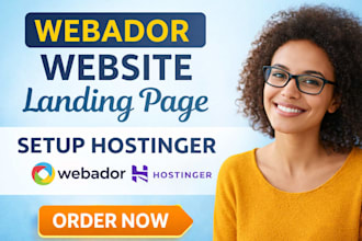 design or redesign webador website landing page setup hostinger website design