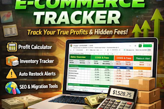 provide an automated e commerce profit and inventory tracker in google sheets