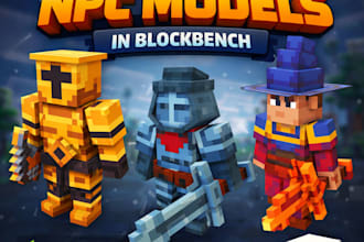 create minecraft npc models and assets using blockbench
