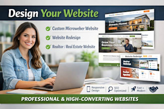 design a custom microweber website redesign website realtor website