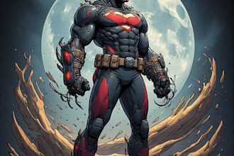 superhero character for comics