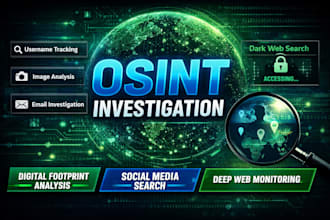 perform osint investigation, username tracking and footprint analysis
