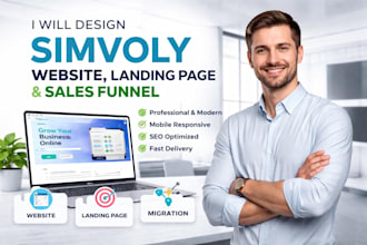 design high converting simvoly website landing page sales funnel and migration