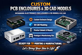 design pcb enclosure electronic casings and 3d model for your electronics in cad